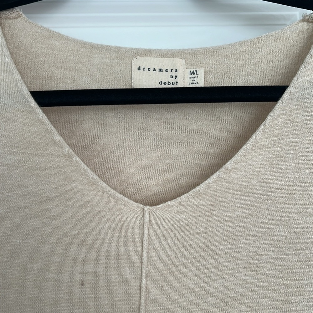 Dreamers By Debut Tan Sweater/Tunic - image 3